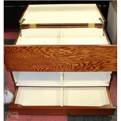 WOODEN CHEST WITH SECRET COMPARTMENTS