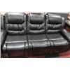 Image 2 : NEW BLACK LEATHERETTE RECLINING SECTIONAL
