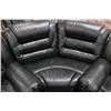 Image 3 : NEW BLACK LEATHERETTE RECLINING SECTIONAL