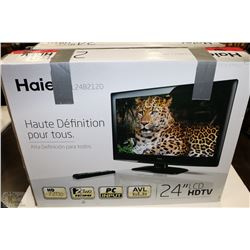 HAIER 24" HD LCD TV WITH HDMI AND PC INPUTS