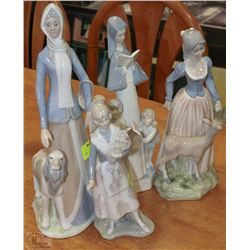 SET OF 4 SPANISH PORCELAIN ORNAMENTS