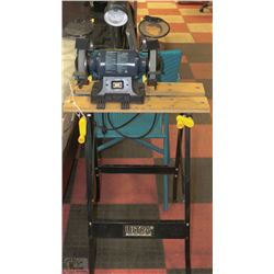 MASTERCRAFT  BENCH GRINDER WITH SAFETY GLASSES