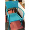 Image 1 : NEON BLUE WICKER AND METAL PATIO CHAIR