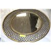 Image 1 : LARGE GOLD COLOR ROUND MIRROR 26" DIAMETER