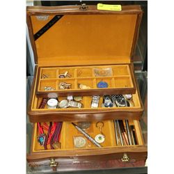 ESTATE JEWELLERY BOX WITH CONTENTS