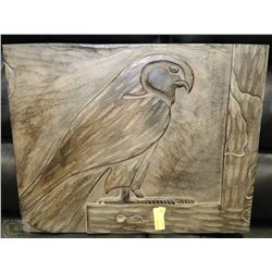 24" X 20" WOOD CARVED EAGLE PICTURE