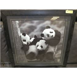 PANDA TRIO FRAMED PICTURE