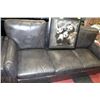 Image 2 : NEW CYRUS CHARCOAL LEATHERETTE SOFA AND LOVE