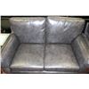 Image 3 : NEW CYRUS CHARCOAL LEATHERETTE SOFA AND LOVE