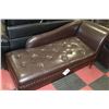 Image 1 : NEW BROWN LEATHERETTE STORAGE CHAISE LOUNGE CHAIR