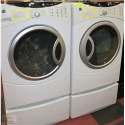 GE WASHER/DRYER SET INCL 9 CYCLE WASH, 9 CYCLE DRY