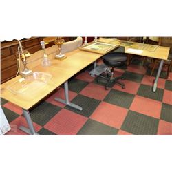 IKEA  BEKANT CORNER DESK BIRCH VENEER