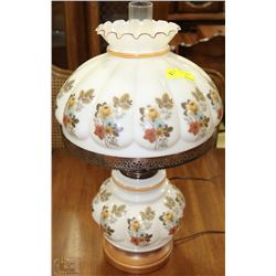 LARGE ESTATE HAND PAINTED FLORAL LAMP