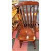 Image 1 : WOODEN ROCKING CHAIR WITH CURVED BACK