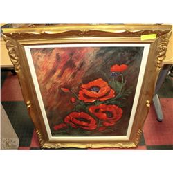 ESTATE FRAMED OIL ON CANVAS PAINTING 32"X38"