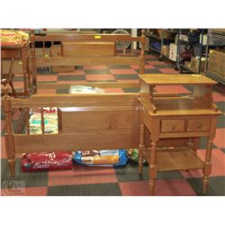 VILAS MAPLE DOUBLE SIZE BEDFRAME WITH NIGHT STAND