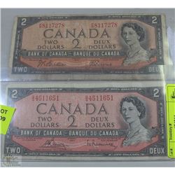 1954 $2 BILL USED X2