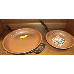 2 GOTHAM STEEL AS SEEN ON TV NON STICK FRYING PANS