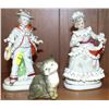 Image 1 : ESTATE PORCELAIN FIGURE AND FIGURINE PAIR