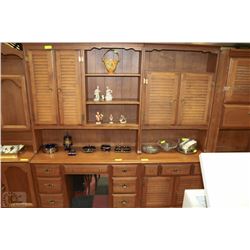 VILAS MAPLE DESK WITH HUTCH 48" X17" X 80" H SOLD