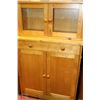 Image 1 : 34" X 17" X 53" H TWO PC PINE CABINET