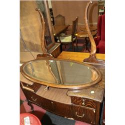 TIGER OAK VANITY WITH MIRROR