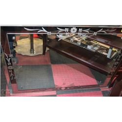 FLORAL ETCHED GLASS MIRROR