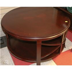 DECORATIVE ROUND CHERRYWOOD COFFEE TABLE