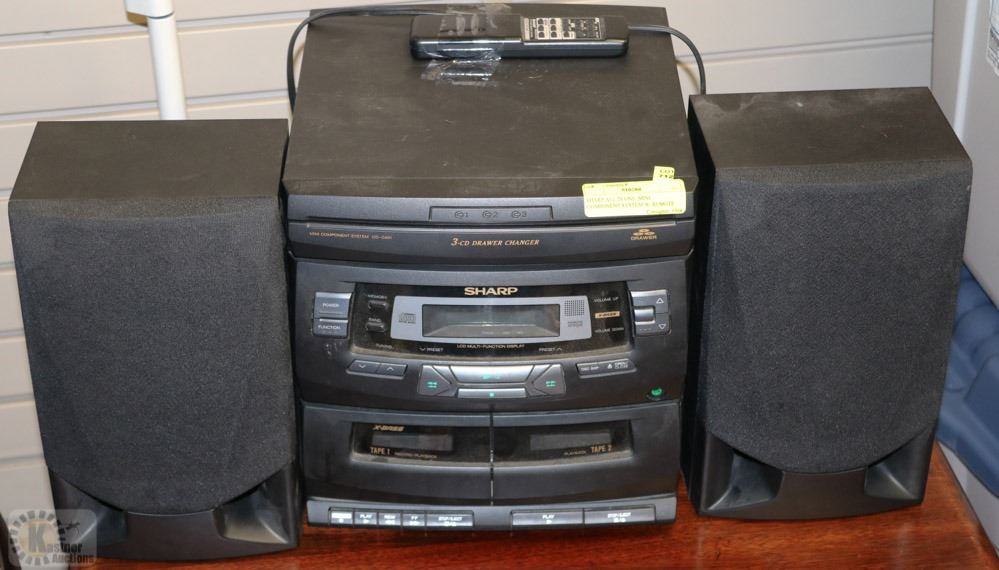 SHARP ALL IN ONE ,MINI COMPONENT SYSTEM W/ REMOTE