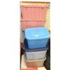 Image 1 : EIGHT ASSORTED STORAGE TOTES