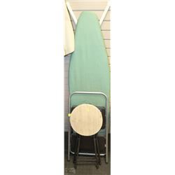 IRONING BOARD SOLD WITH FOLDING STEP STOOL AND