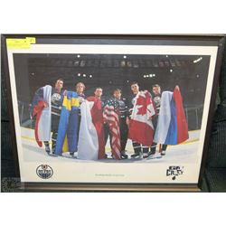 FRAMED EDMONTON OILERS "THE WHOLE WORLDS GOING