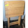 Image 1 : 2 WOODEN FOLDING TV TRAYS