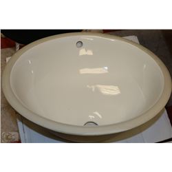 CERAMIC BEIGE UNDERMOUNT VANITY SINK