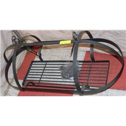 HANGING IRON POT RACK KITCHEN STORAGE PAN HANGER