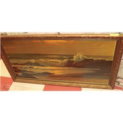 LARGE VINTAGE ROBERT WOOD FRAMED PICTURE