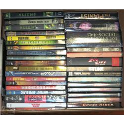 BOX OF 35 DVD'S ASSORTED