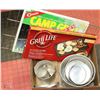 Image 1 : CAMPING LOT NEW FOLDING CAMP GRILL, NEW REVERSIBLE