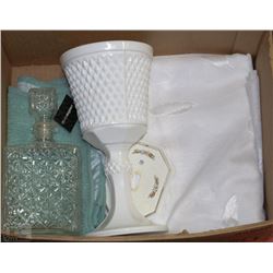 NEW BATHMAT,DECANTER,VINTAGE SWITCHPLATE COVERS, 2