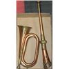 Image 1 : 2 VINTAGE INSTRUMENTS INCLUDING BUGLE AND OTHER