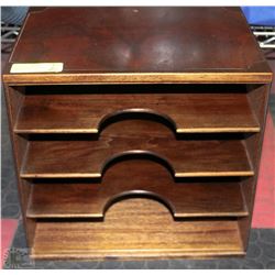 WOODEN DESK ORGANIZER SHELF 13"X10"X13"H