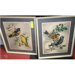 PAIR OF FRAMED ESTATE BIRD PICTURES BY VINCENT