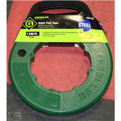 NEW GREENLEE 240FT STEEL FISH TAPE