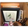 Image 1 : BOX OF ASSORTED PICTURES, SCENTED PATIO COPPER