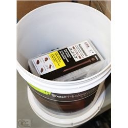 PAIL OF COMPOSITE HARDWARE FOR DECKING INCL