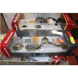 FOUR ASST. KWIKSET ENTRANCE DOOR HANDLE & LOCK SET