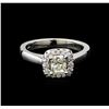 Image 2 : 0.72 ctw Diamond Ring - 14KT White Gold