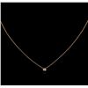 Image 1 : 0.09 ctw Diamond Necklace - 14KT Rose Gold