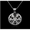 Image 1 : 14KT White Gold 1.00 ctw Diamond Pendant With Chain