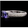 Image 2 : 18KT White Gold 1.53 ctw Tanzanite and Diamond Ring